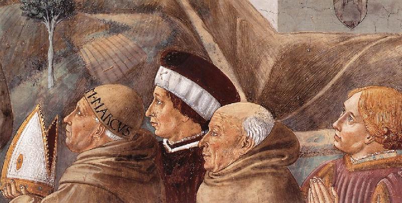 GOZZOLI, Benozzo Scenes from the Life of St Francis (detail of scene 7, south wall) gh